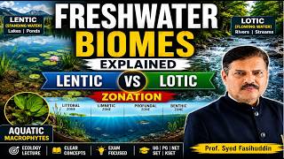 Freshwater Biomes Explained | Lentic vs Lotic Ecosystems, Zonation | Ecology Lecture