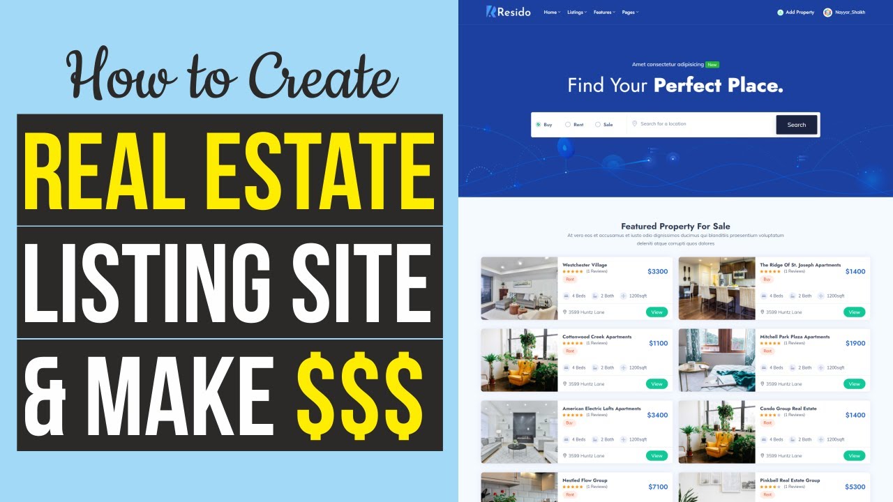 How to Make a Real Estate Listing & Directory Website with WordPress - Resido Theme