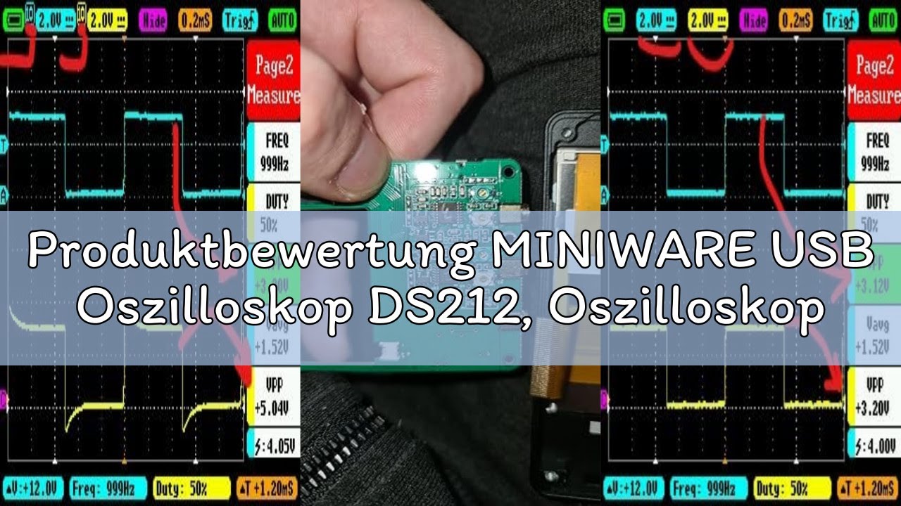 Produktbewertung MINIWARE USB Oszilloskop DS212, Oszilloskop 2 Kanal, im Taschenformat, eingebauter