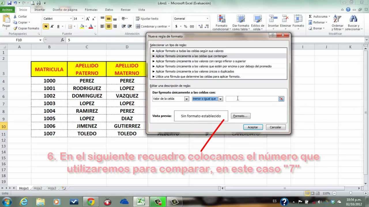 Formato condicional - YouTube