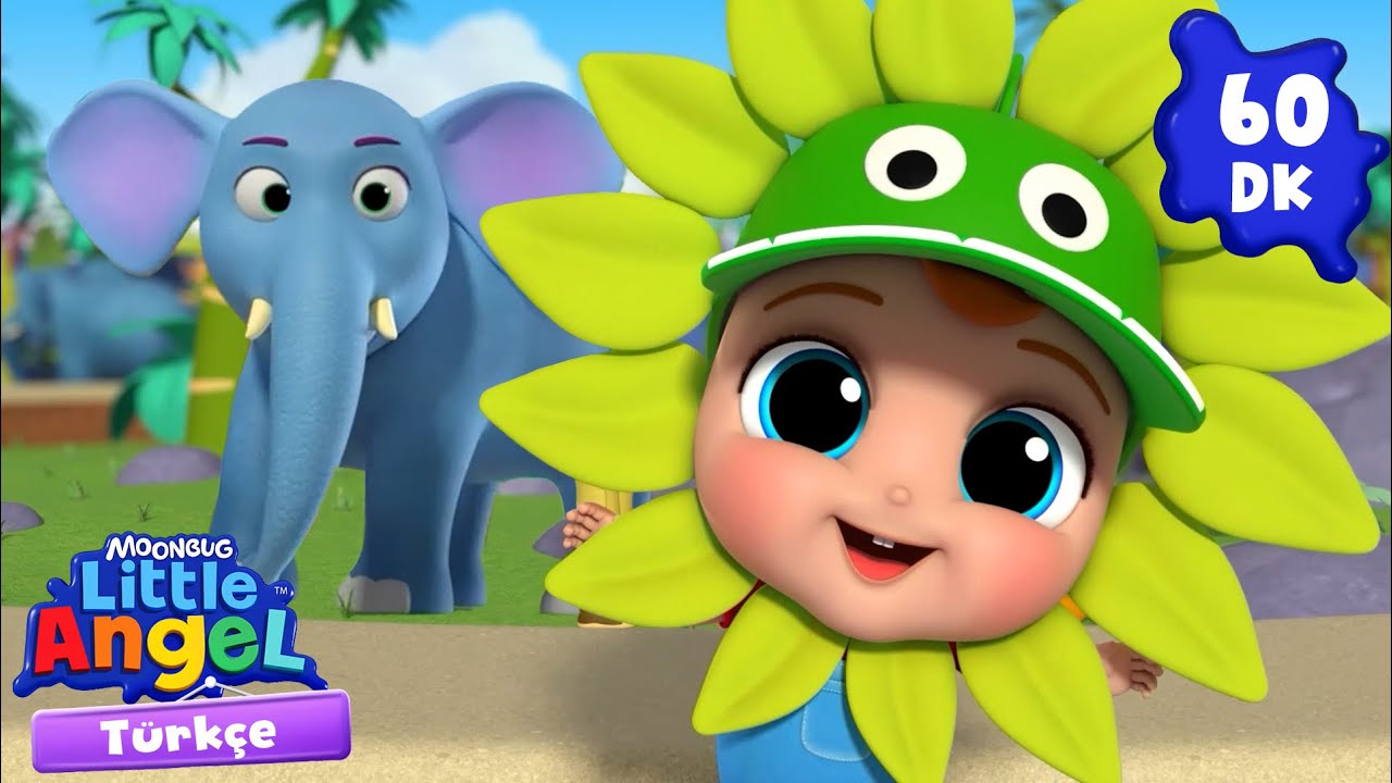 Hayvanat Bahçesindeki Hayvanlar 🐘 | LITTLE ANGEL | Çocuk Çizgi Filmleri | Moonbug Kids Türkçe
