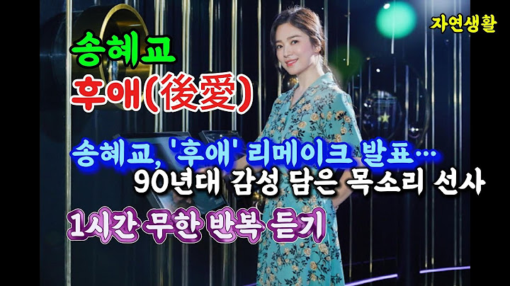 송혜교[후애後愛] "나 또 다시 흔들려" 송혜교 깜짝 신곡 '후애' 발표_1시간 무한 반복 듣기 & 배우기(자막 포함) #송헤교#후애#後愛#강민경 유튜븍#후애 리메이크#배우송혜교