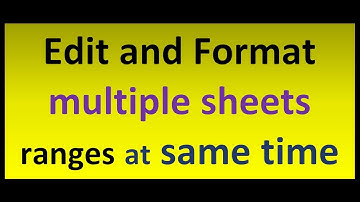 Edit multiple sheets at same time | Copy data to another sheets Automatically in Excel (no VBA)