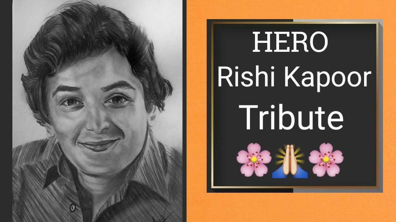 Hero Rishi Kapoor drawing / Rishi kapoor face drawing / Rishi kapoor