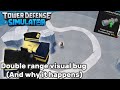 Why does range visually double in hardcore? (and sandbox)