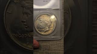1921 High Relief Peace Dollar Graded by SEGS #rarecoins #oldcoins #hobby #collection #money #silver