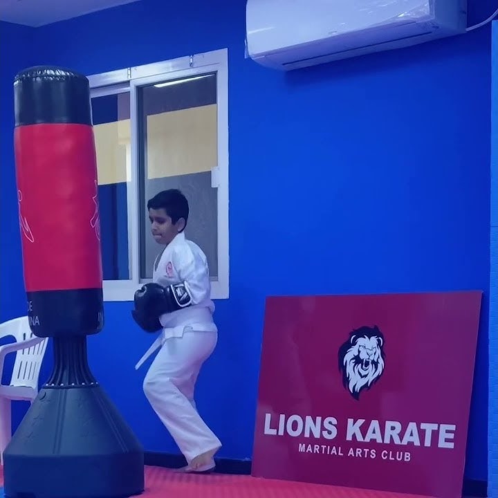 Teen Lion - Alan Zacharia fire Sparking Practice at Lions Karate Karama Dubai #karate