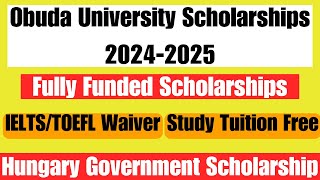 Obuda University Fully Funded Scholarships 2024-2025 In Hungary | Tuition Free Education In Hungary
