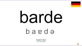 Aussprache Barde Deutsch