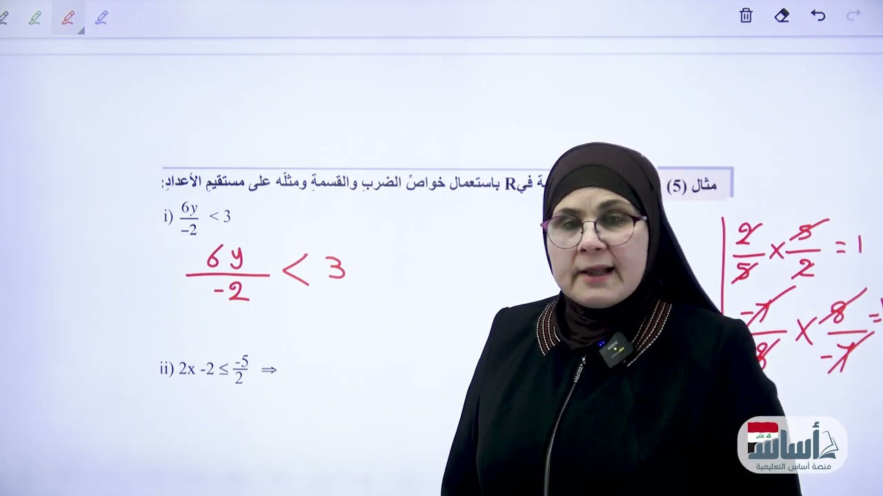 حل المتباينات باستعمال الضرب والقسمة/ ص88/الرياضيات/الثاني المتوسط/أ.ندى جاسم