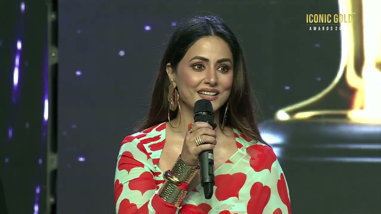 Hina Khan won Pathbreaking Personality of the year at Iconic Gold Awards 2024