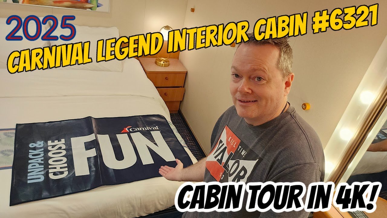 Экскурсия по интерьеру каюты Carnival Legend № 6321 | Обзор круиза Carnival | Первый выход из Гал...
