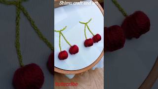 hand stitch cherry 🍒|| easy hand stitch for beginners #viral #shorts #stitch