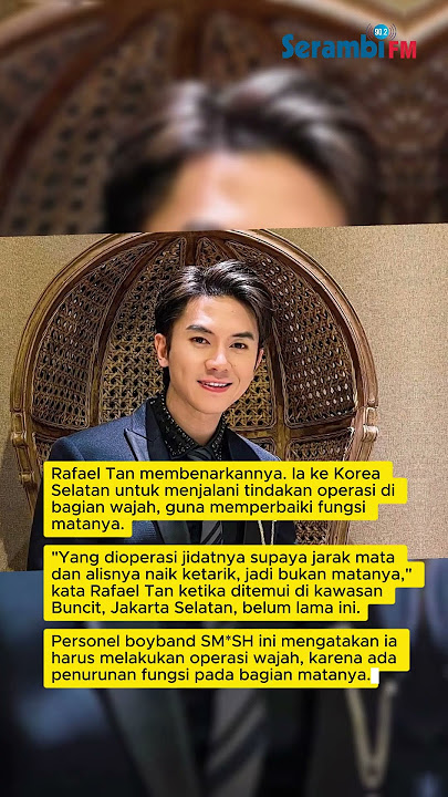 Rafael Tan Operasi Plastik Jidat ke Korea karena Fungsi Penglihatan Menurun, Matanya Kerap Melotot