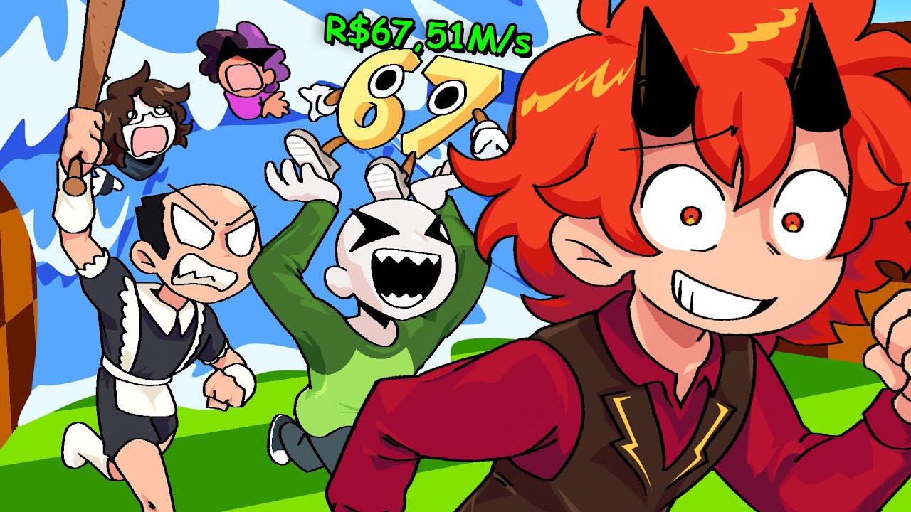 FUGINDO de um TSUNAMI e ROUBANDO BRAINROTS no roblox