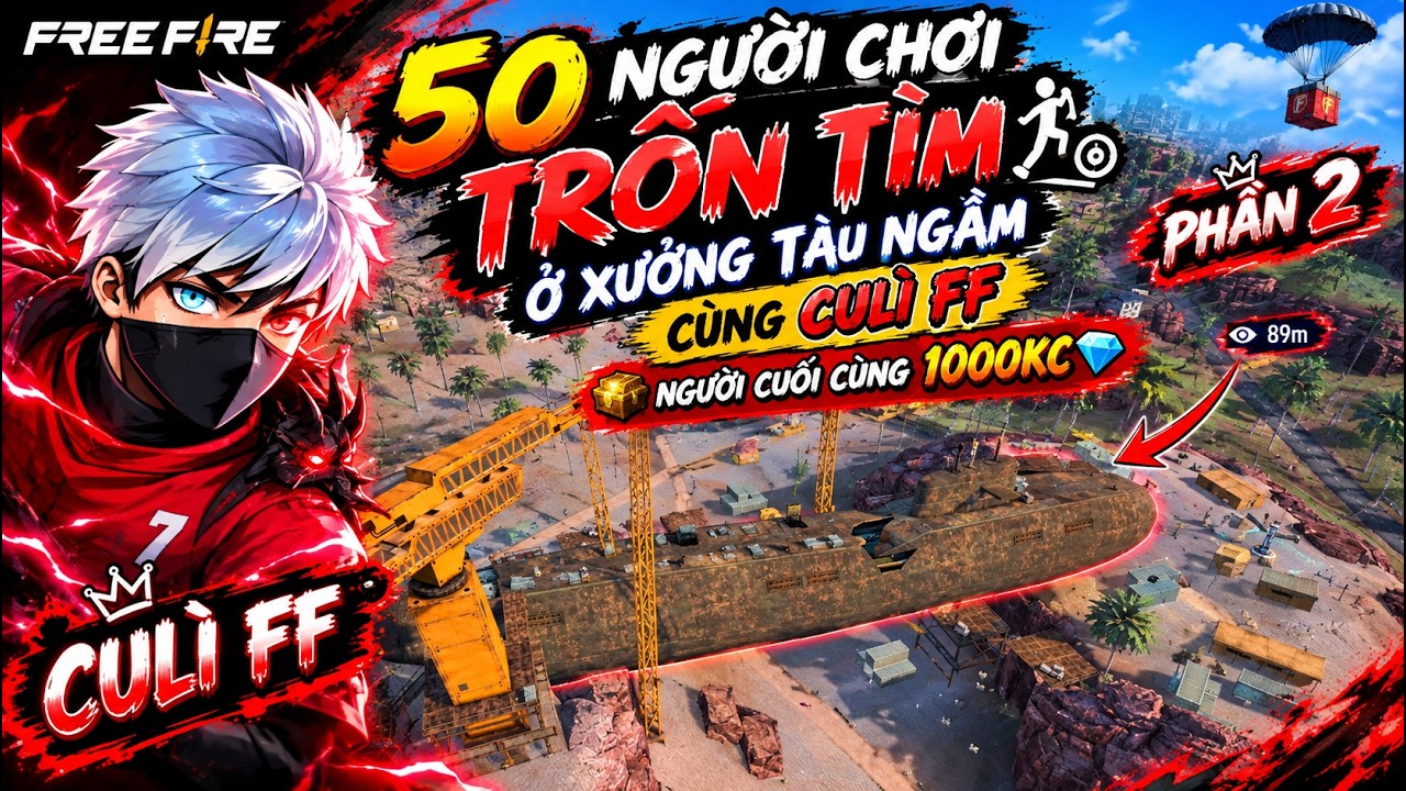 50 Người Trốn Tìm Tại Khu Vực Xưởng Tàu Ngầm Ở Đảo Sa Mạc - Ai Sẽ Top 1 ? | Phần 2