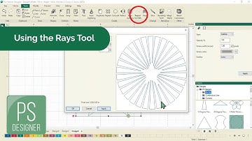 Create Designs Using the Rays Tool in Pro-Stitcher Designer