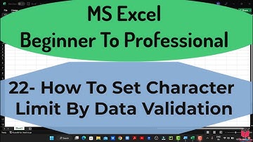 22- How To Limit Characters Length In A Cell In Excel In Hindi | Ms Excel Tutorials In Hindi