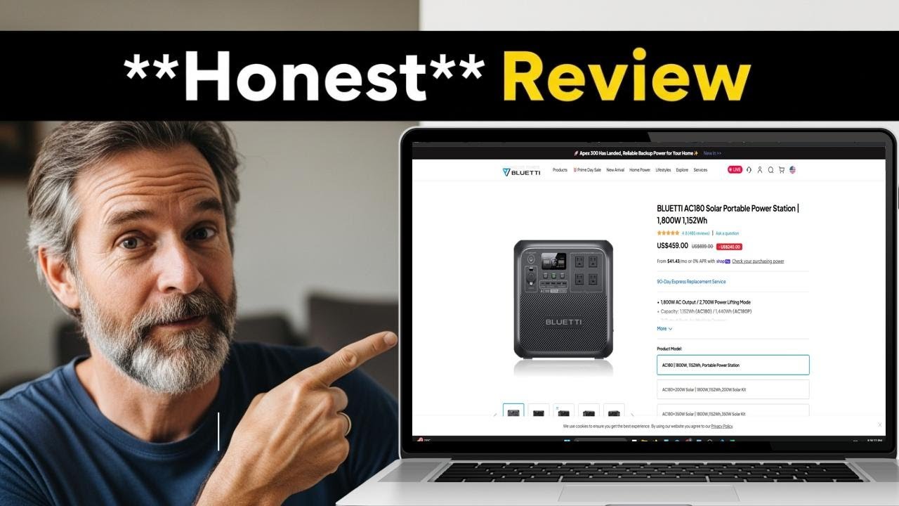 Обзор BLUETTI AC180: лучшая портативная электростанция 2025 года: производительность и тест аккум...