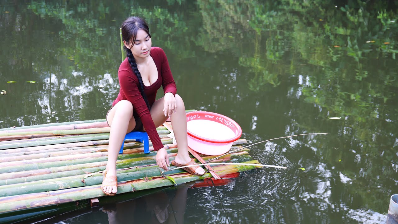 3 Days Solo Fishing in the Wild | Beautiful Country Girl’s Outdoor Adventure