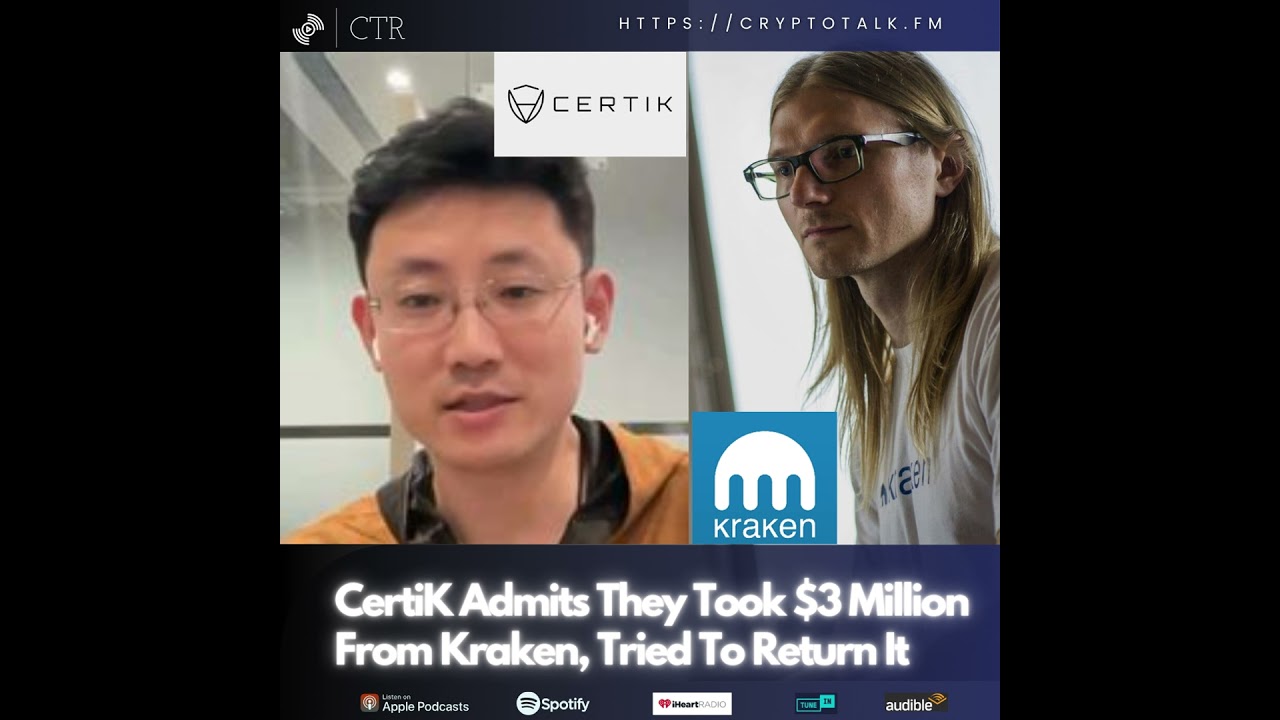 #CertiK Admits They Took $3 Million From #Kraken As Part Of Bug Bounty Testing, Tried To Return I...