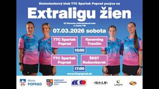 TTC Spartak Poprad - ŠKST Ružomberok /Extraliga ženy 7.kolo Poprad