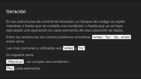 Estructuras de Control de Iteración