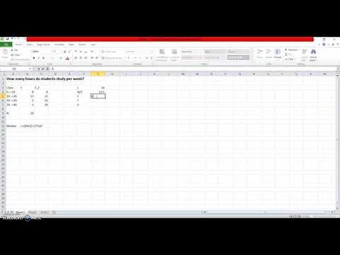 Median of grouped data_excel