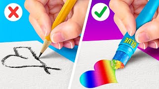 GENIUS DRAWING HACKS || Who Draws It Better? Easy And Cool Art Hacks by 123 GO!
