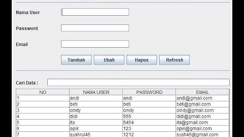 9. Menampilkan Data di JTable