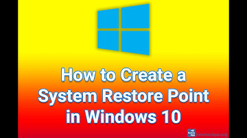 How to Create a System Restore Point in Windows 10