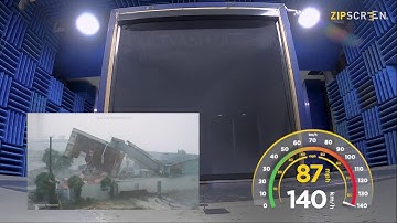 Can ZipScreen™ withstand the Monash Wind Tunnel, Australia