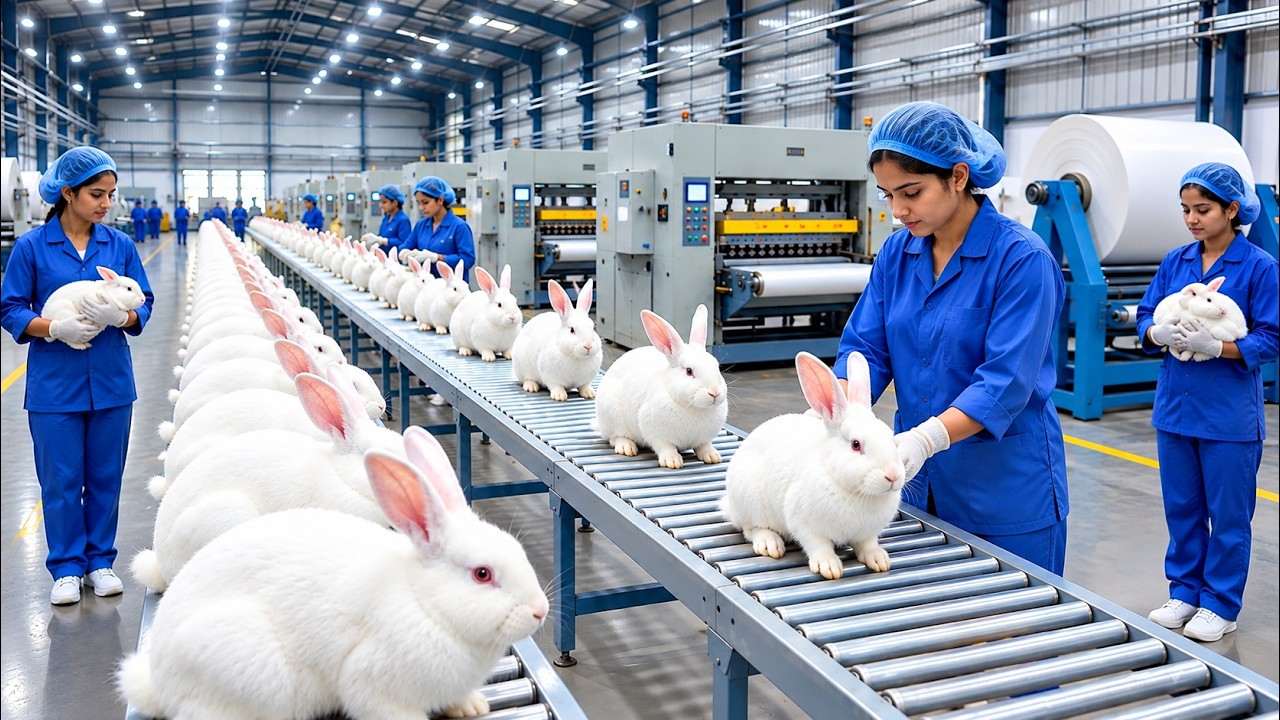 Wool Rabbet On Youtube Inside the Angora Wool Factory | From Rabbit Wool to Winter Caps - YouTube