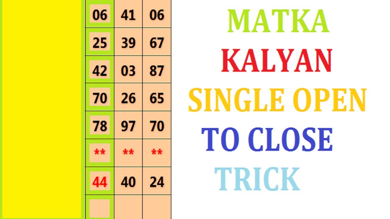 Kalyan Mataka Chart