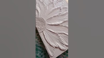 White Flower Textured Wall Art 3D Flower Painting on canvas | #art