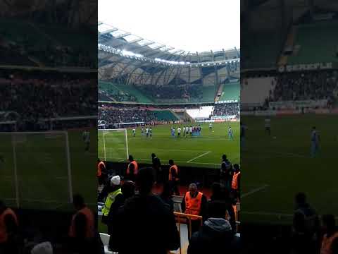 Konyaspor - Trabzonspor Orkan Çınar Frikik Golü Tribün Çekim - 21.01.2017