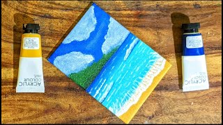 SIMPLE SEASCAPE |  ACRYLIC PAINTING FOR BEGINNERS