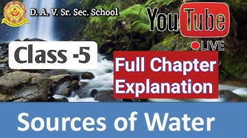 Sources Of Water Chapter-9 Class-5  | Jhanvi Meharchandani | D. A. V. Sr. Sec. School