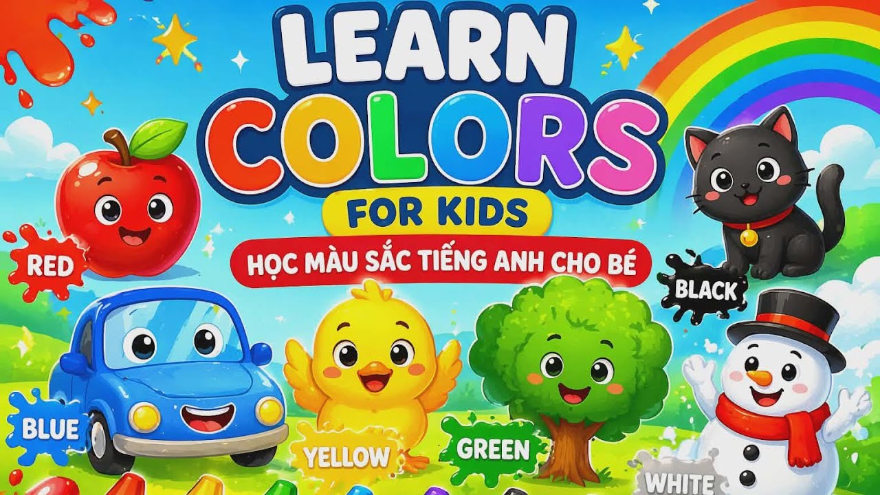 Learn Colors for Kids | Học màu sắc tiếng Anh cho bé 🎨 - YouTube