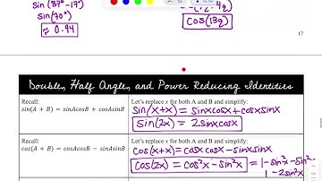 Double Angle Identities Part 2 Proving Identities Precalc Unit 6