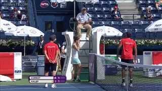 WTA 2014 - Dubai - Round 1 - Alize Cornet Vs Simona Halep - Part 04