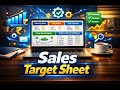 Sales Target Sheet with Follow Up Automation| Advanced Sales Target Sheet 