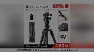K&F CONCEPT Portable Camera Travel Tripod Flexible Vlog Tripod with 360 Degree Ball Head Quick Relea