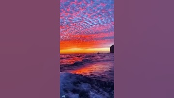 Thumbnail of sunset drawing, sunset song,ocean sunset painting, ocean sunset status ,nature status ,oceans