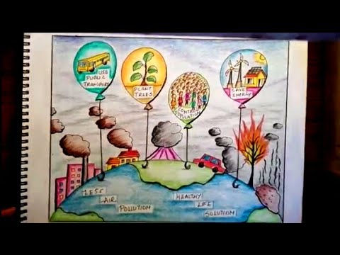 Environment Day Poster/ Air Pollution Poster Or Air Pollution Drawing -  Youtube