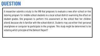 A researcher submits a study to the IRB that proposes to evaluate a new after school on