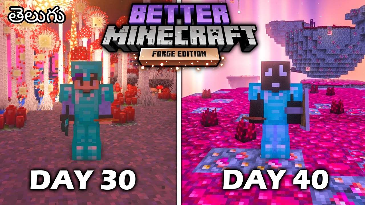 I Survived 40 Days in Better Minecraft | Telugu | Mr MaXus Minecraft ...