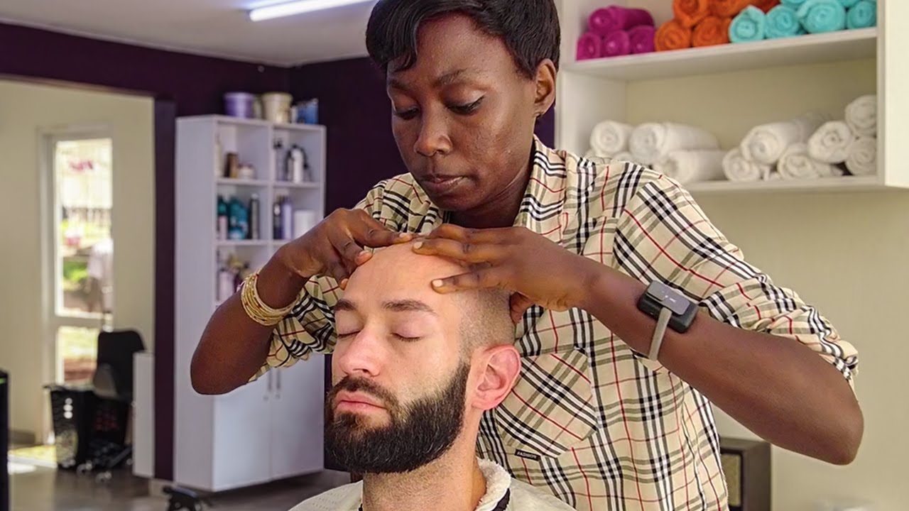 This Head Massage Made me SLEEP & I Bet You Too [ASMR] – Kampala 🇺🇬