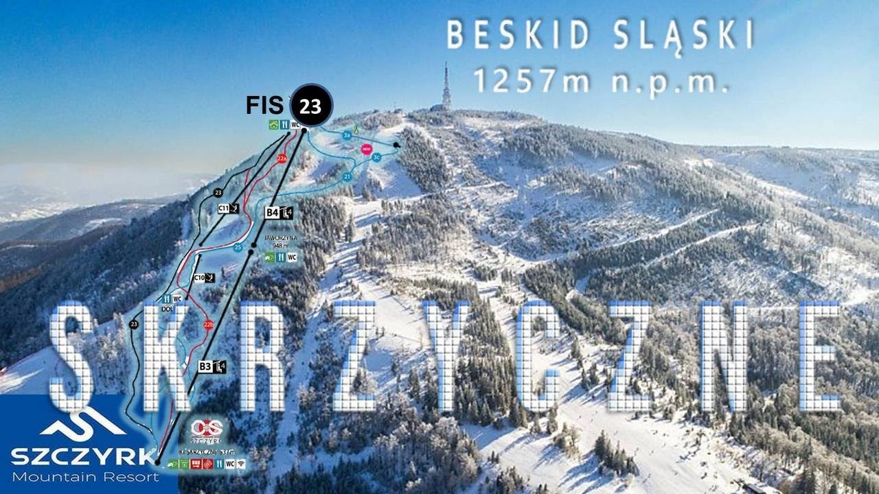 Szczyrk  Skrzyczne.  Ski slope 23 FIS