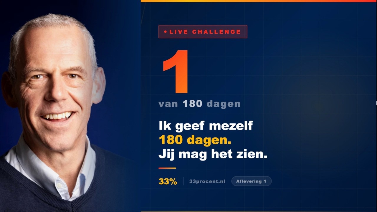 Ik leg mijn 3 doelen op tafel. 180 dagen. Geen weg terug